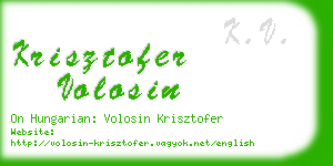 krisztofer volosin business card